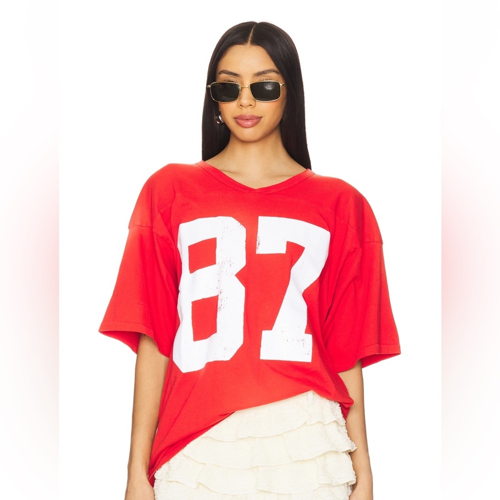 DAYDREAMER 87 oversized jersey in sun faded red